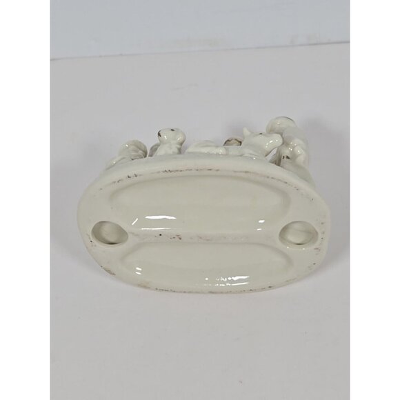 Ceramic Nativity Set Religious Christmas Off White With Gold Painted Trim - Picture 9 of 10